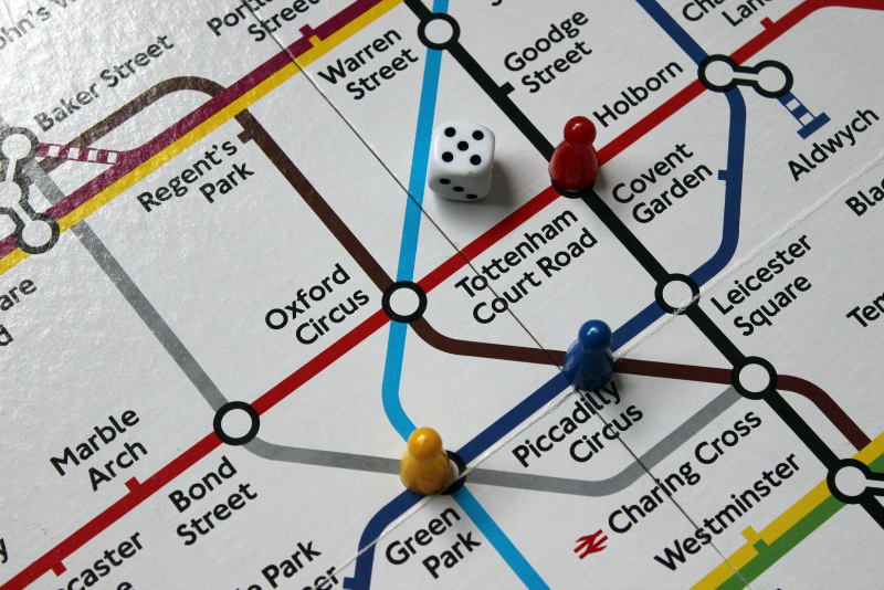 Picture features a map of the London Underground